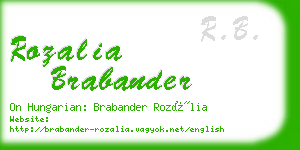 rozalia brabander business card